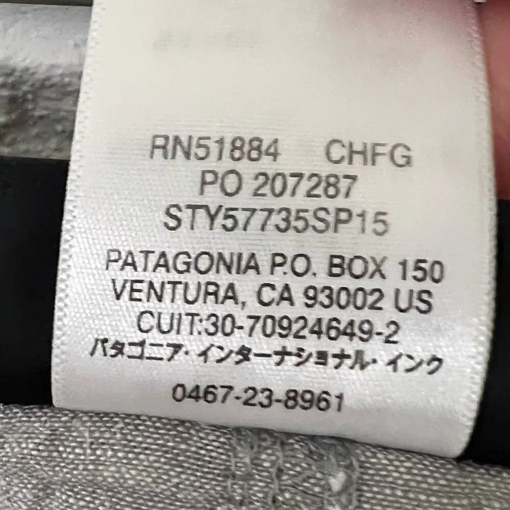 Patagonia Men’s Back Step Hemp & Organic Cotton Size 38